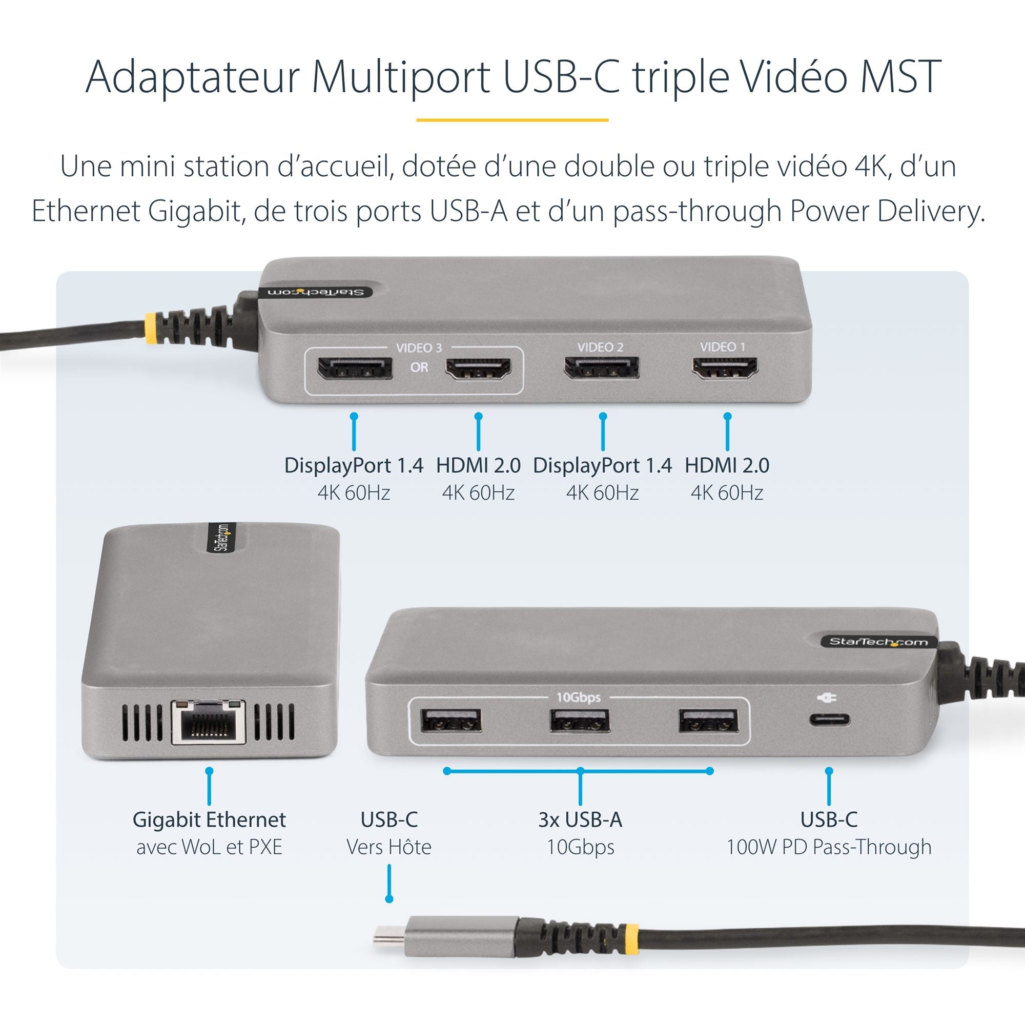USB-C Triple-Monitor Multiport Adapter