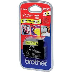 BROTHER P-TOUCH MK-621 noir sur jaune  9mm