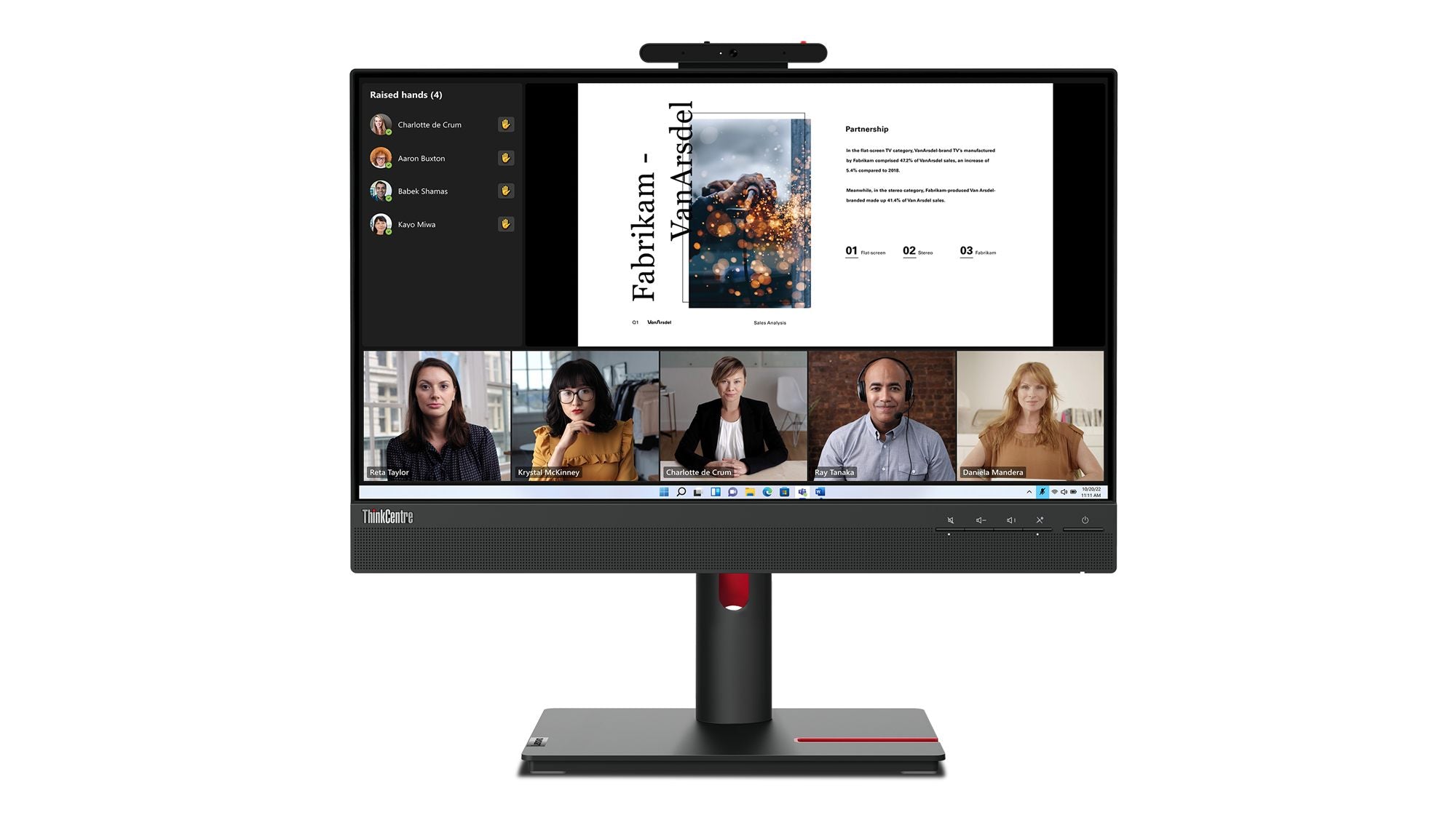 LENOVO ThinkVision TIO22 G5 21.5p Touch IPS WLED 16:9 250cd/m2 4ms HDMI DP USB
