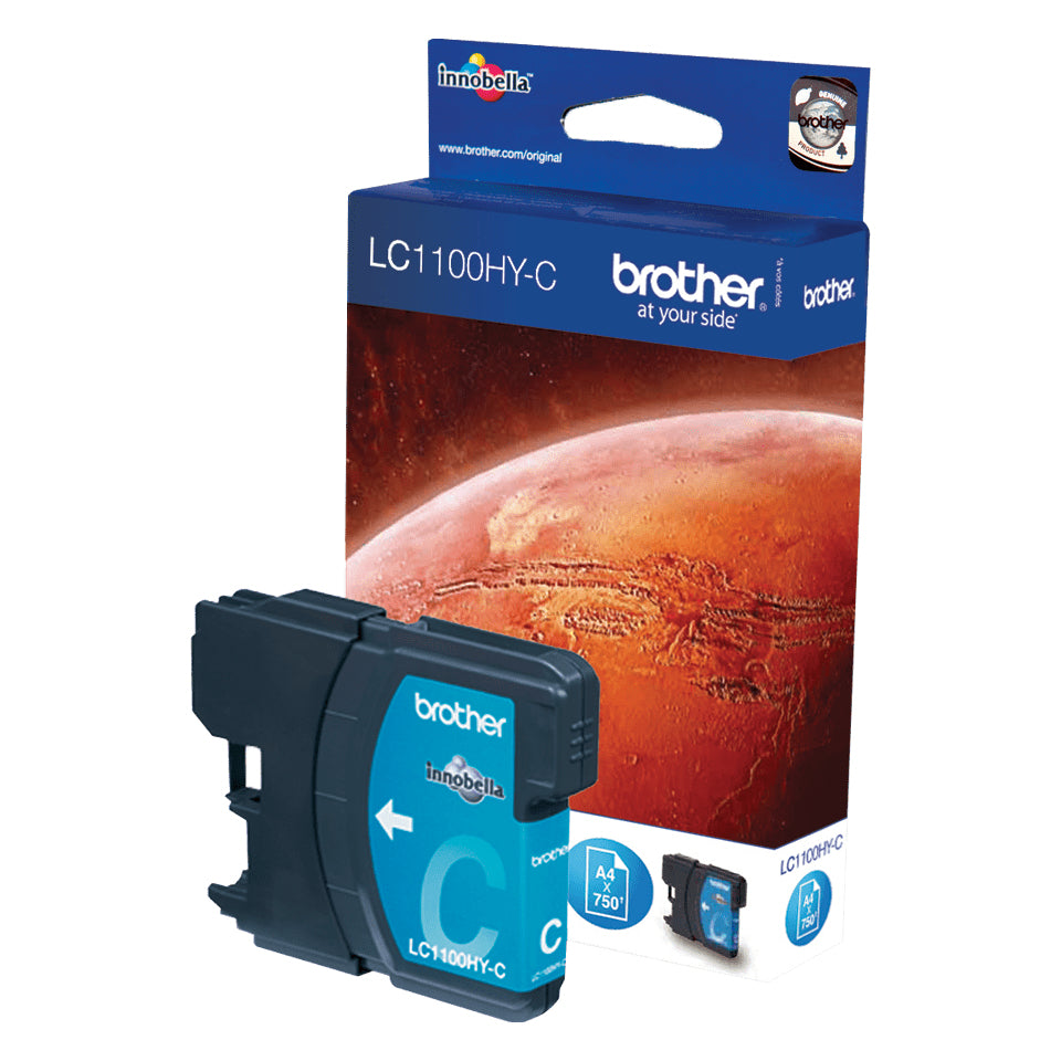 BROTHER LC-1100 cartouche d encre cyan haute capacité 16ml 750 pages pack de 1