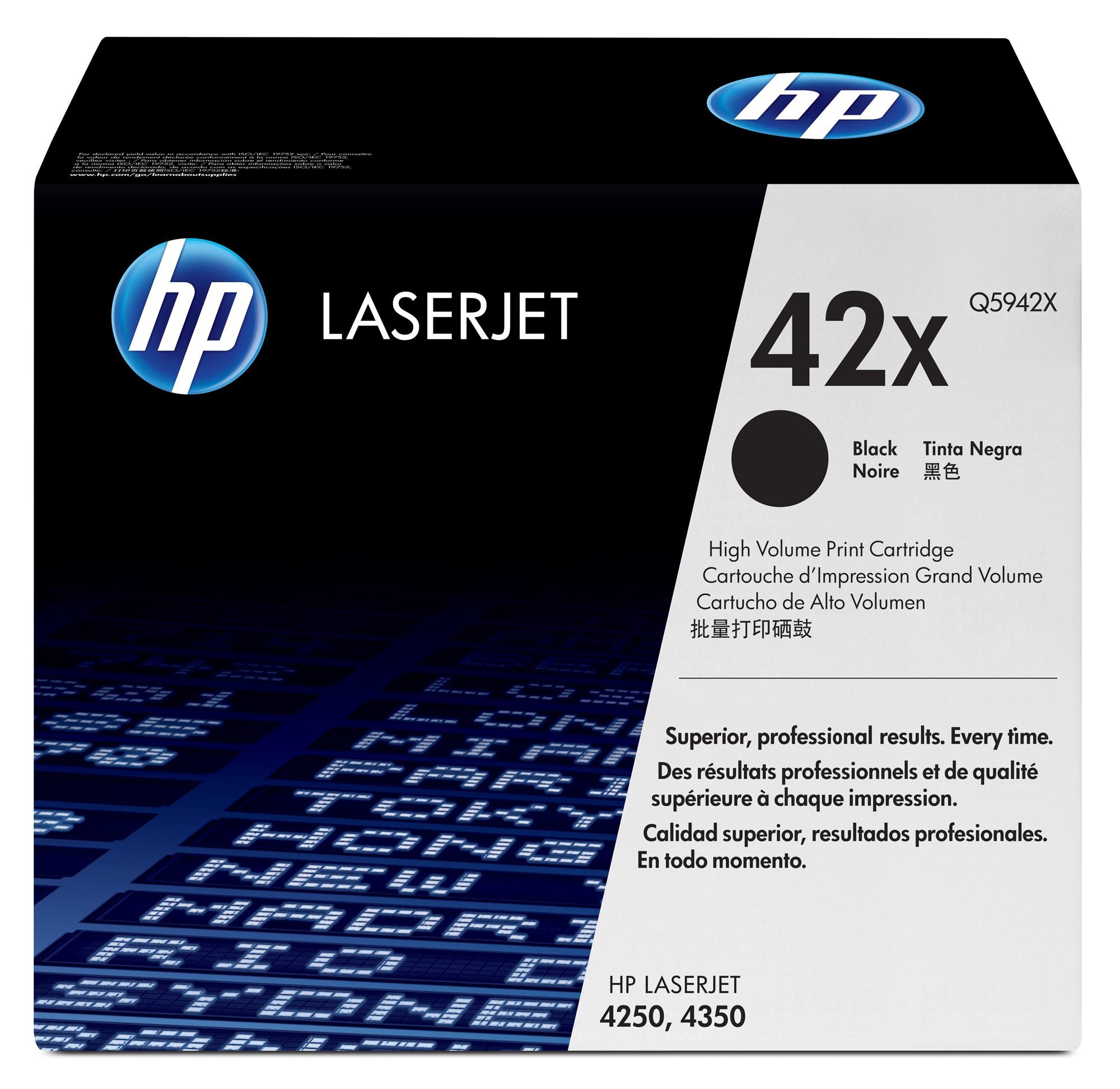 HP 42X High Yield Black Original LaserJet Toner Cartridge - 20000 pages - Noir - 1 piece(s)