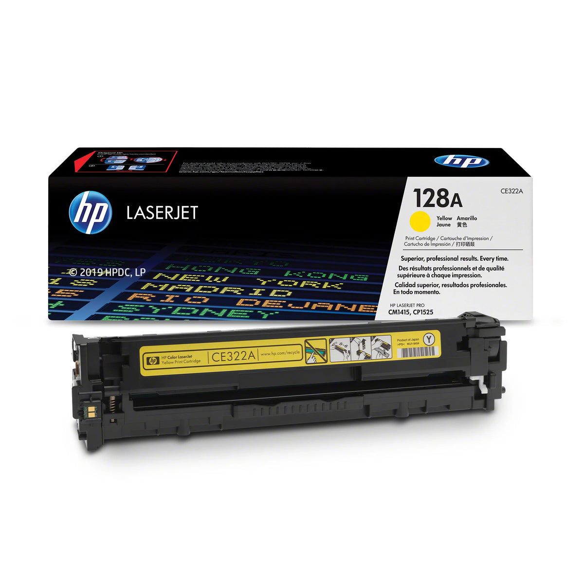 HP 128A original LaserJet Toner cartridge CE322A yellow standard capacity 1.300 pages 1-pack