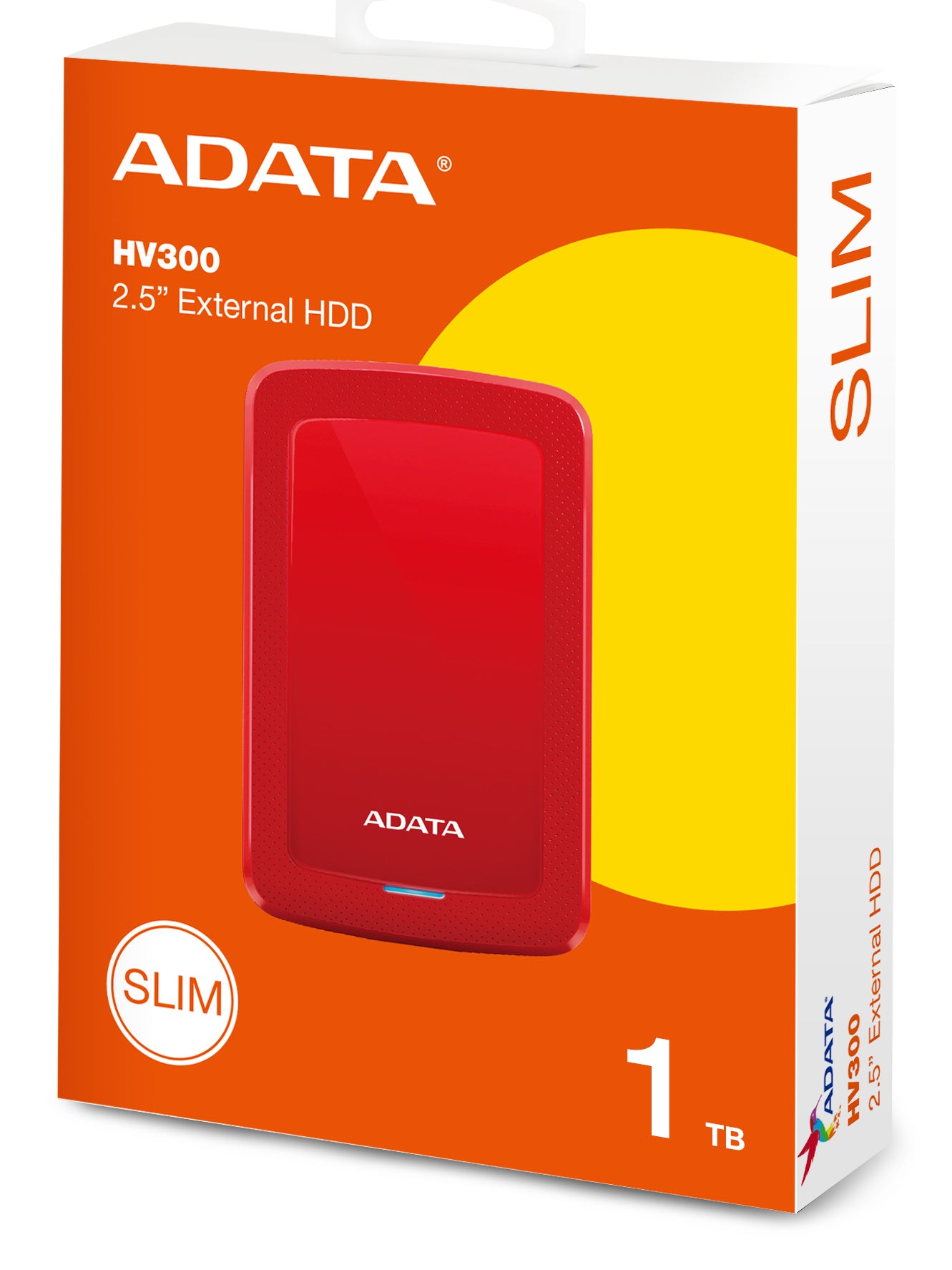 "Disque dur externe ADATA HV300 1 To 2,5"" USB 3.2 Gen 1 (3.1 Gen 1) Rouge"