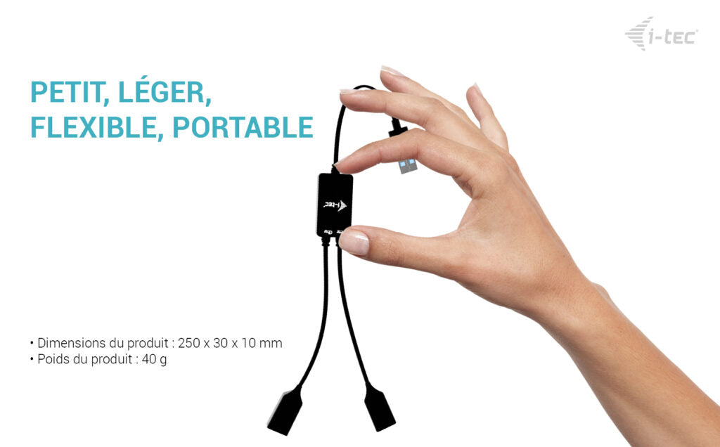 I-TEC USB-A Cable HUB 2 port 2x USB-A 3.2 Gen 1