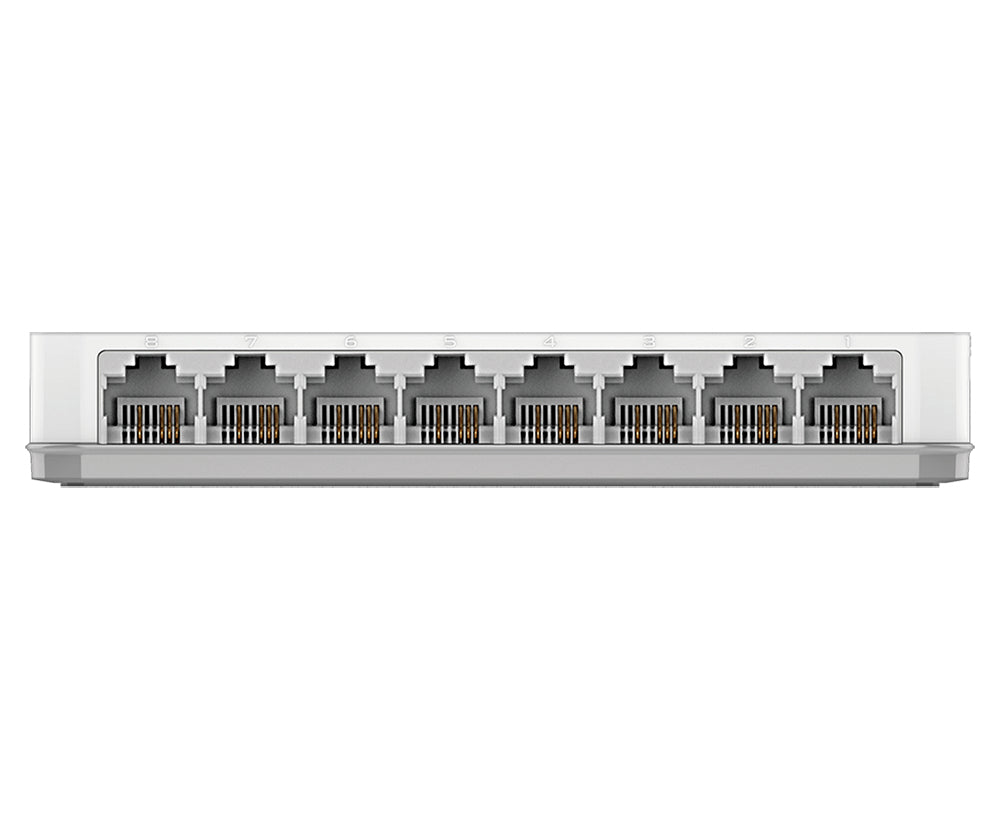 D-LINK 8 ports 10/100 Mbps - Plastique - Conception économe en énergie et silencieuse