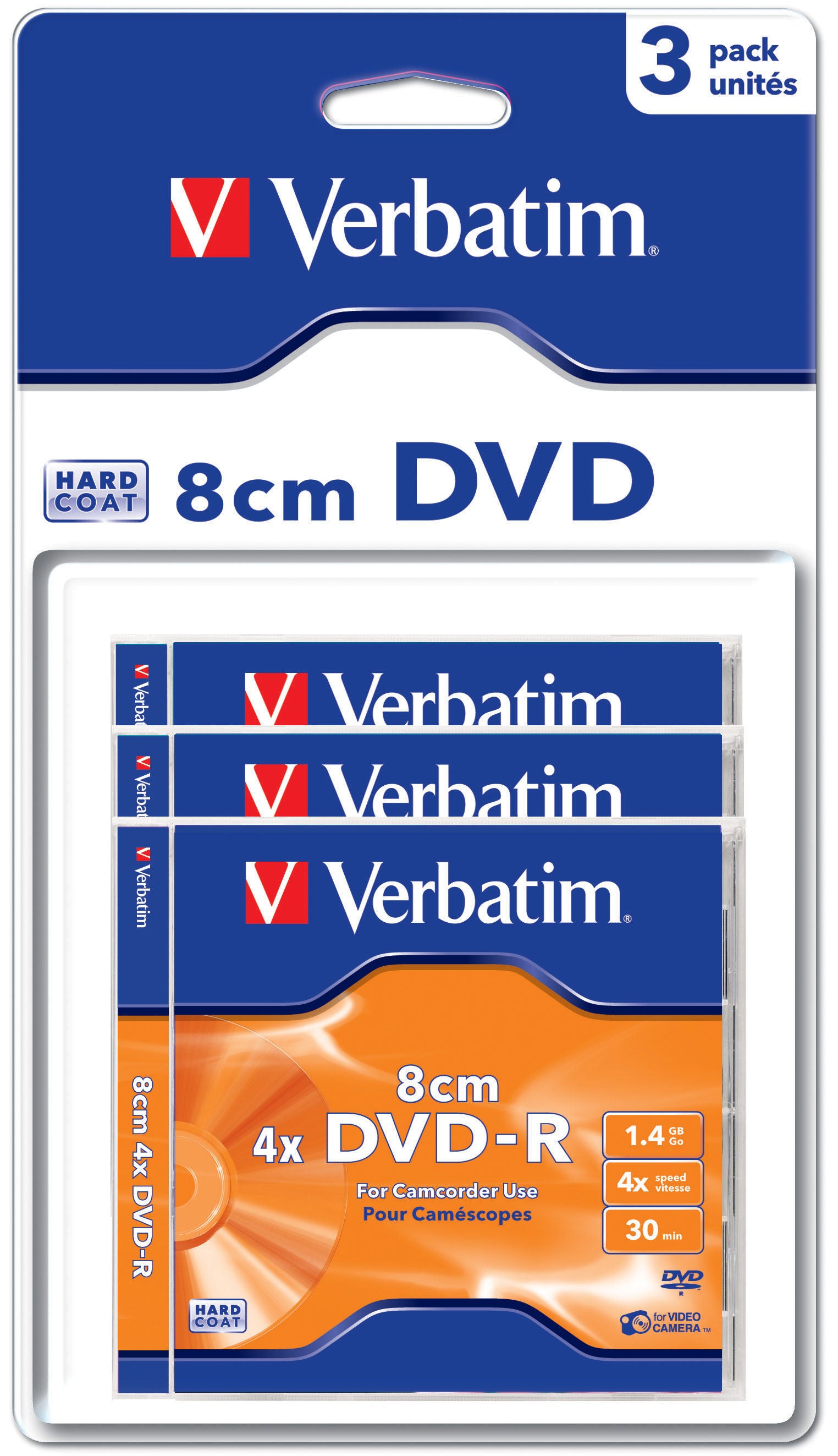 DVD-R 8CM AZO 30MIN/1.46GB 4X MATT SILVE