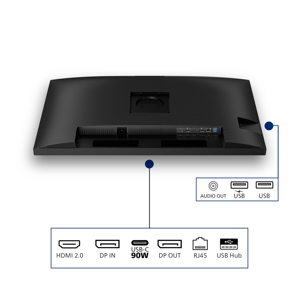 PHILIPS 32B2U3601/00 31.5p QHD IPS 100Hz 16:9 HDMI 2.0 DP 1.4 USB-C