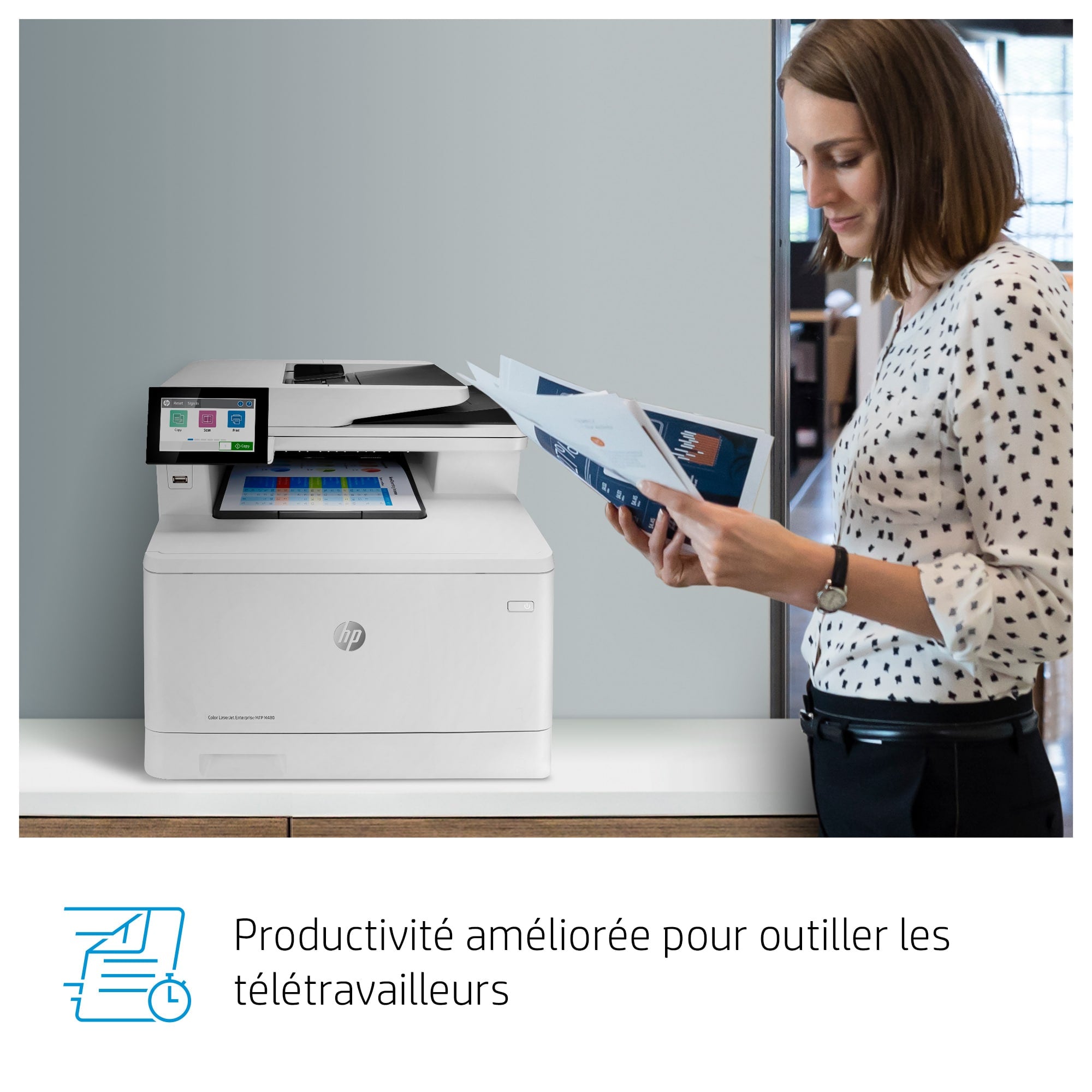 HP Color LaserJet Enterprise MFP M480f MFP colour laser A4 27ppm Copy 27ppm Print 300sheets USB LAN
