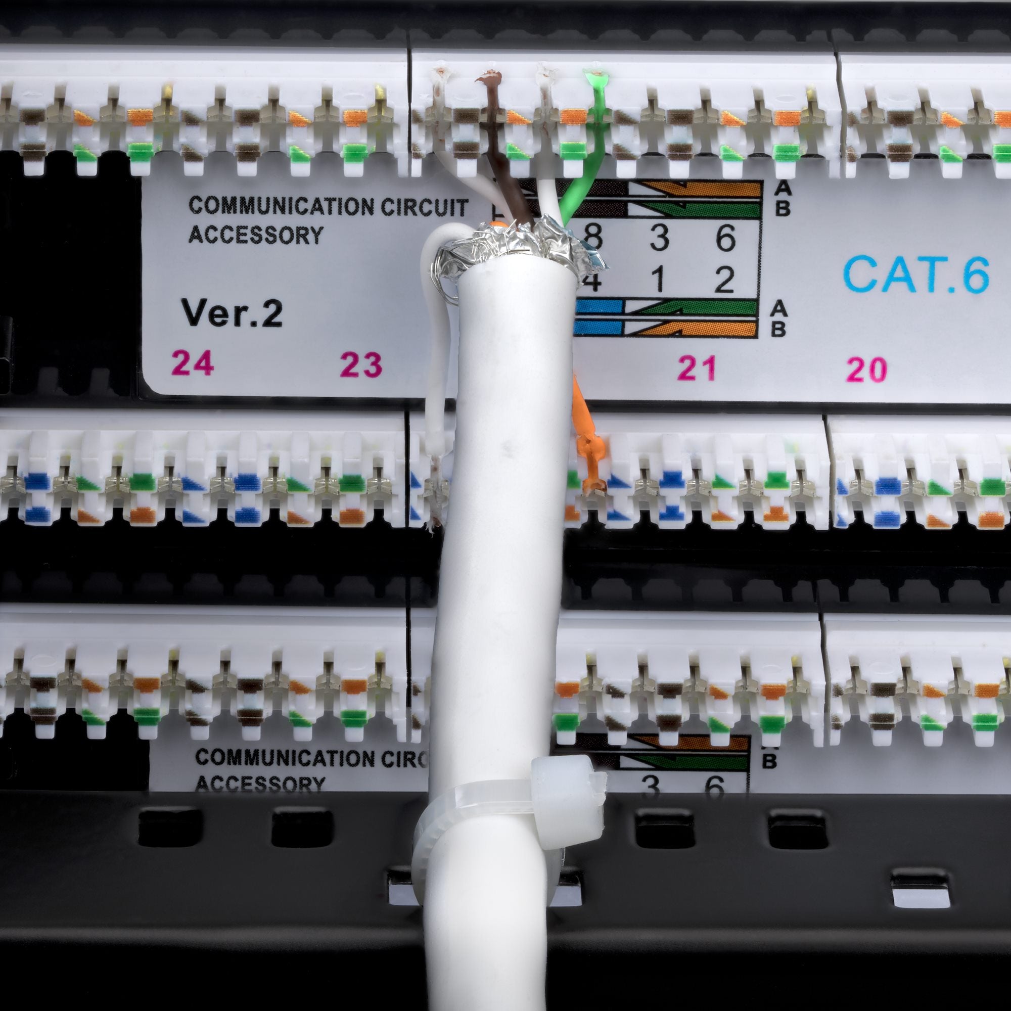 48-Port 2U Rackmount Cat6 Patch Panel