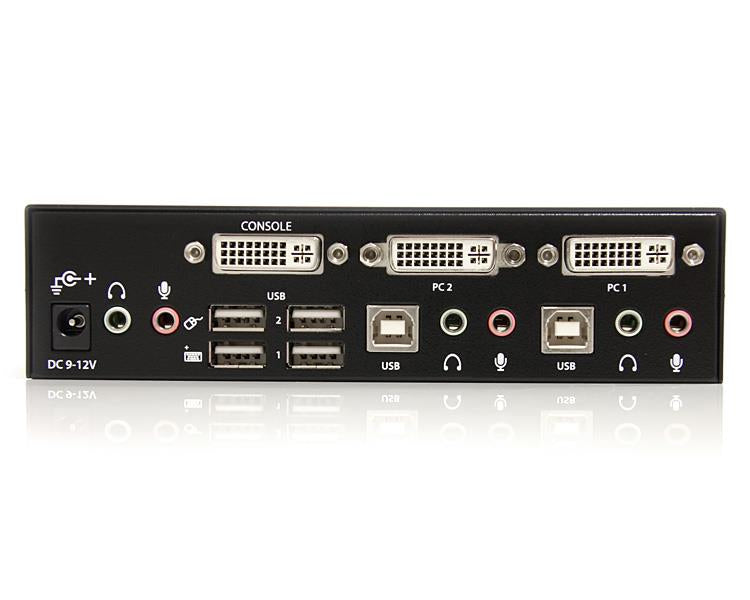 2 Port DVI USB KVM Switch with Audio