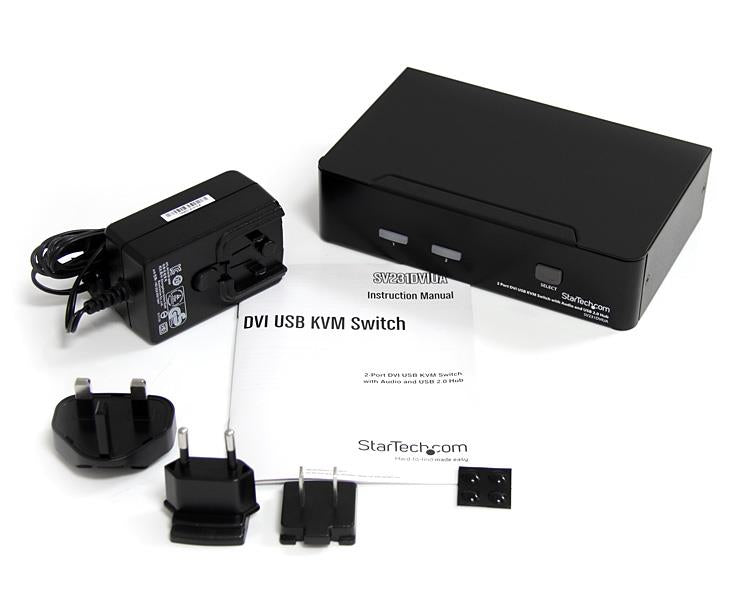2 Port DVI USB KVM Switch with Audio