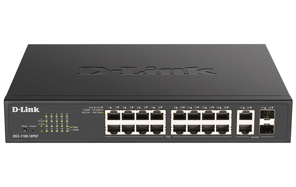 D-LINK 18-Port PoE+ Gigabit Smart Managed Switch