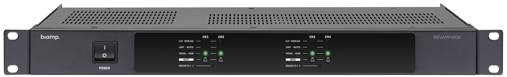 Biamp Professional 4 Channel Class-D Power Amplifier (4x 110W/4 Ohms)