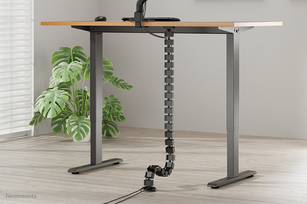 NEOMOUNTS Cable Spine Organizer for sit/stand desk frames magnet mounted black