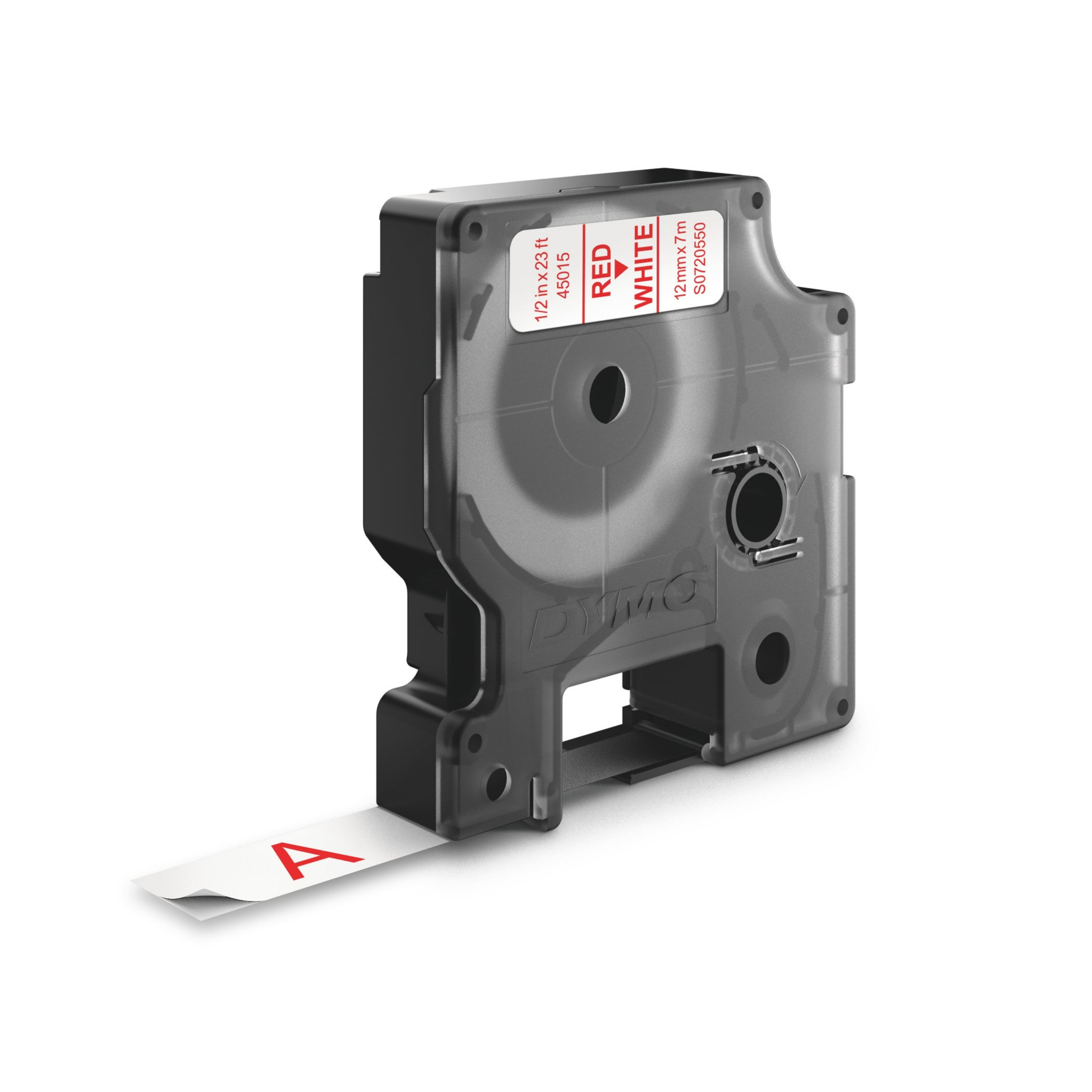 Ruban 12MM rouge sur blanc pour LP150/250-LM350/450/200/250