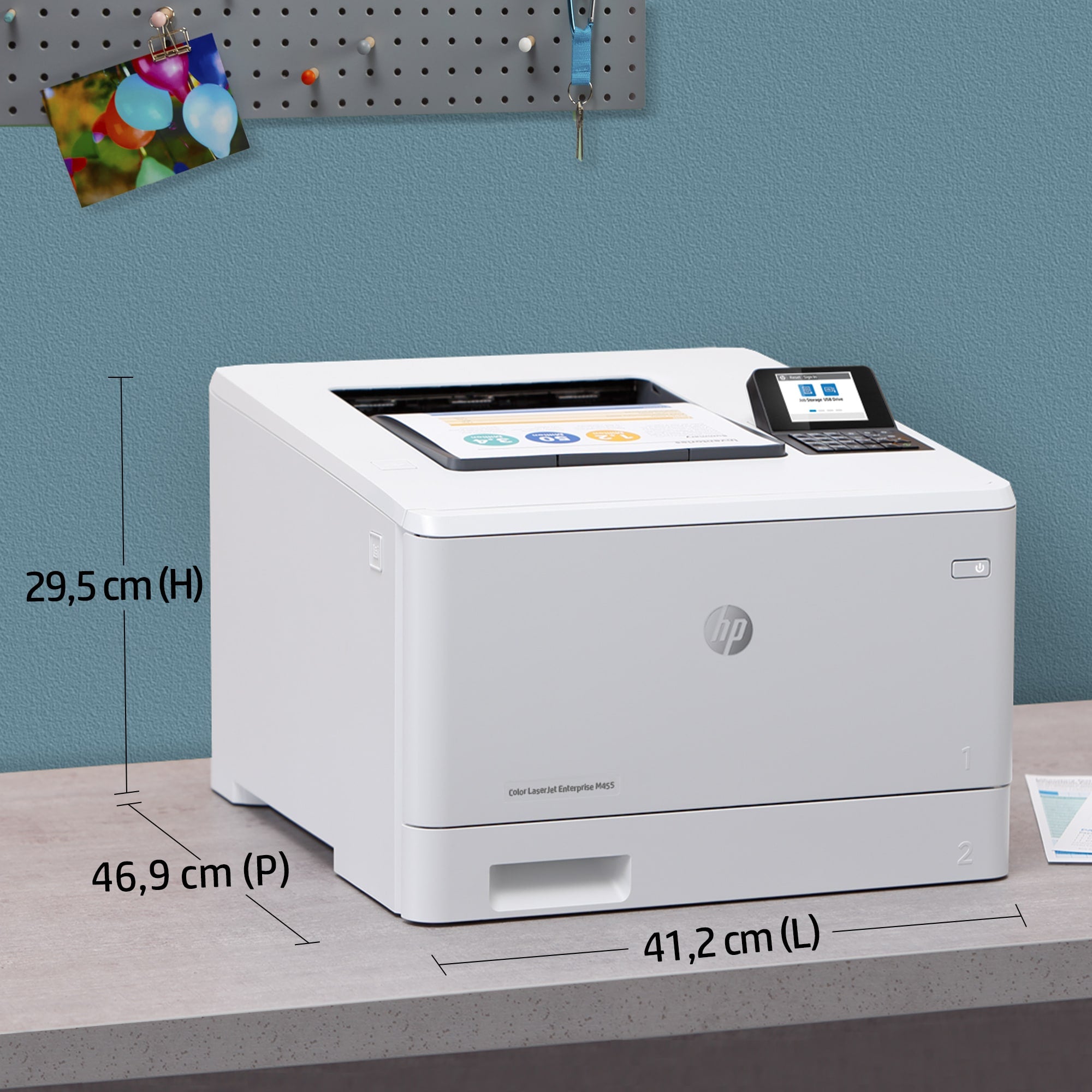 HP Color LaserJet Enterprise M455dn Printer colour Duplex laser A4 600x600dpi 27ppm mono 27ppm colour 300sheets USB LAN