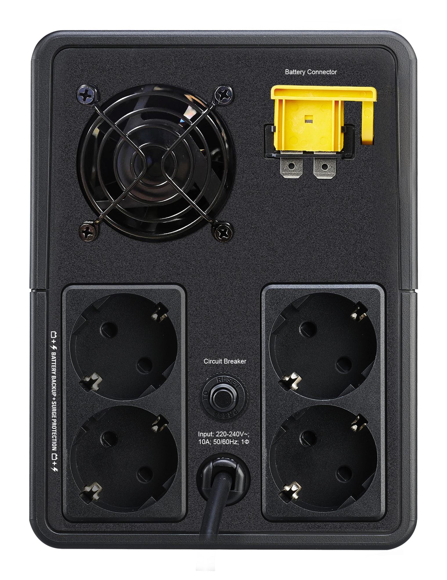 APC Easy UPS BVX Series BVX2200LI-GR UPS AC 220-240V 1200Watt 2200VA 9Ah output connectors 4