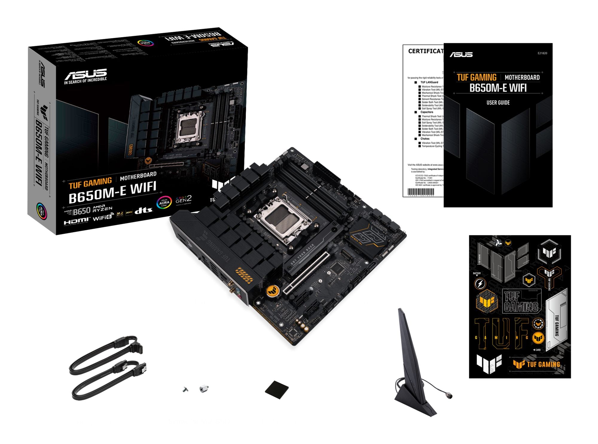 ASUS TUF GAMING B650M-E WIFI AM5 4xDDR5 mATX MB 4xSATA 2xM.2