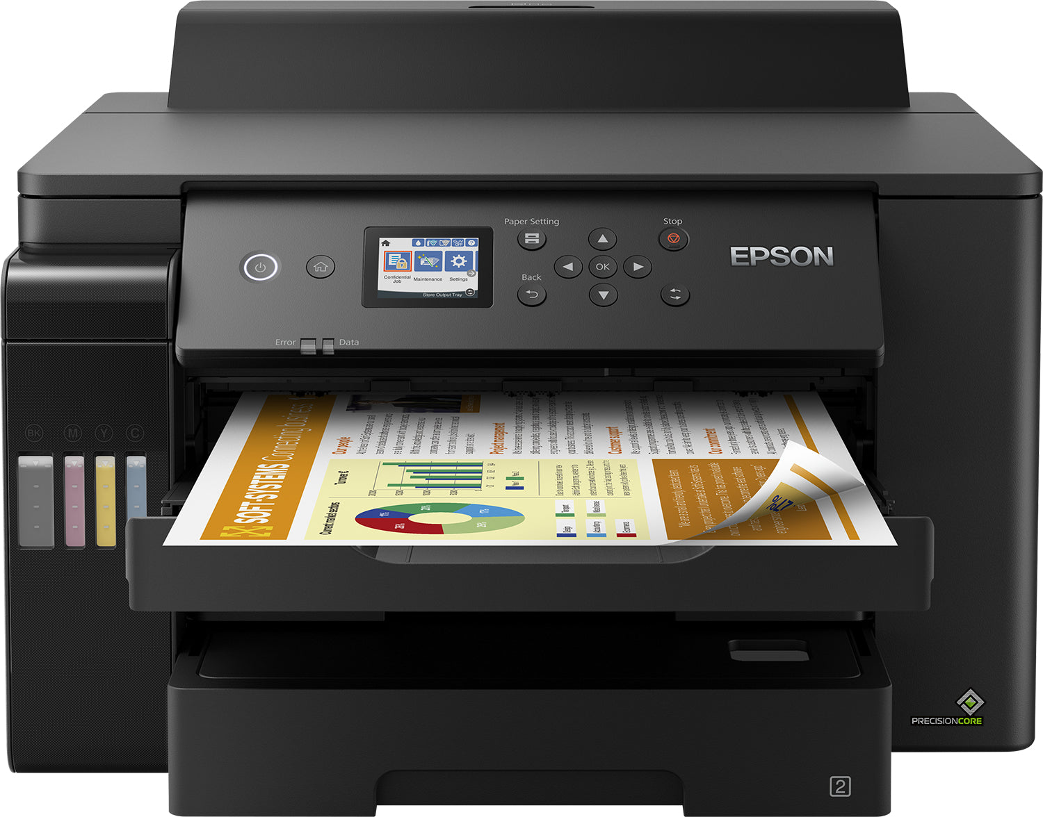 EPSON EcoTank ET-16150 Printer colour Duplex ink-jet A3 4800x1200dpi 25ppm mono/25ppm colour 550 sheets USB LAN Wi-Fi black