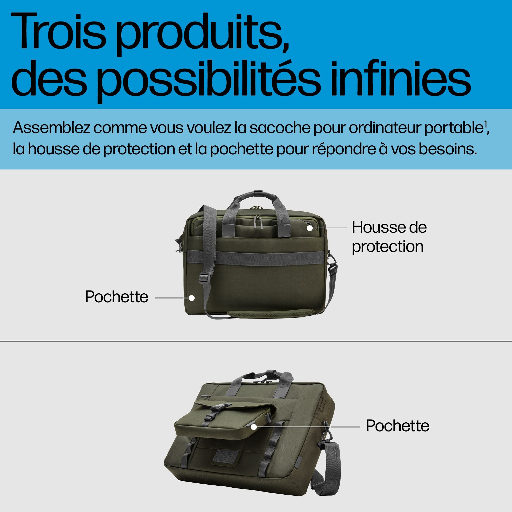 HP 15.6p Modular Laptop Bag