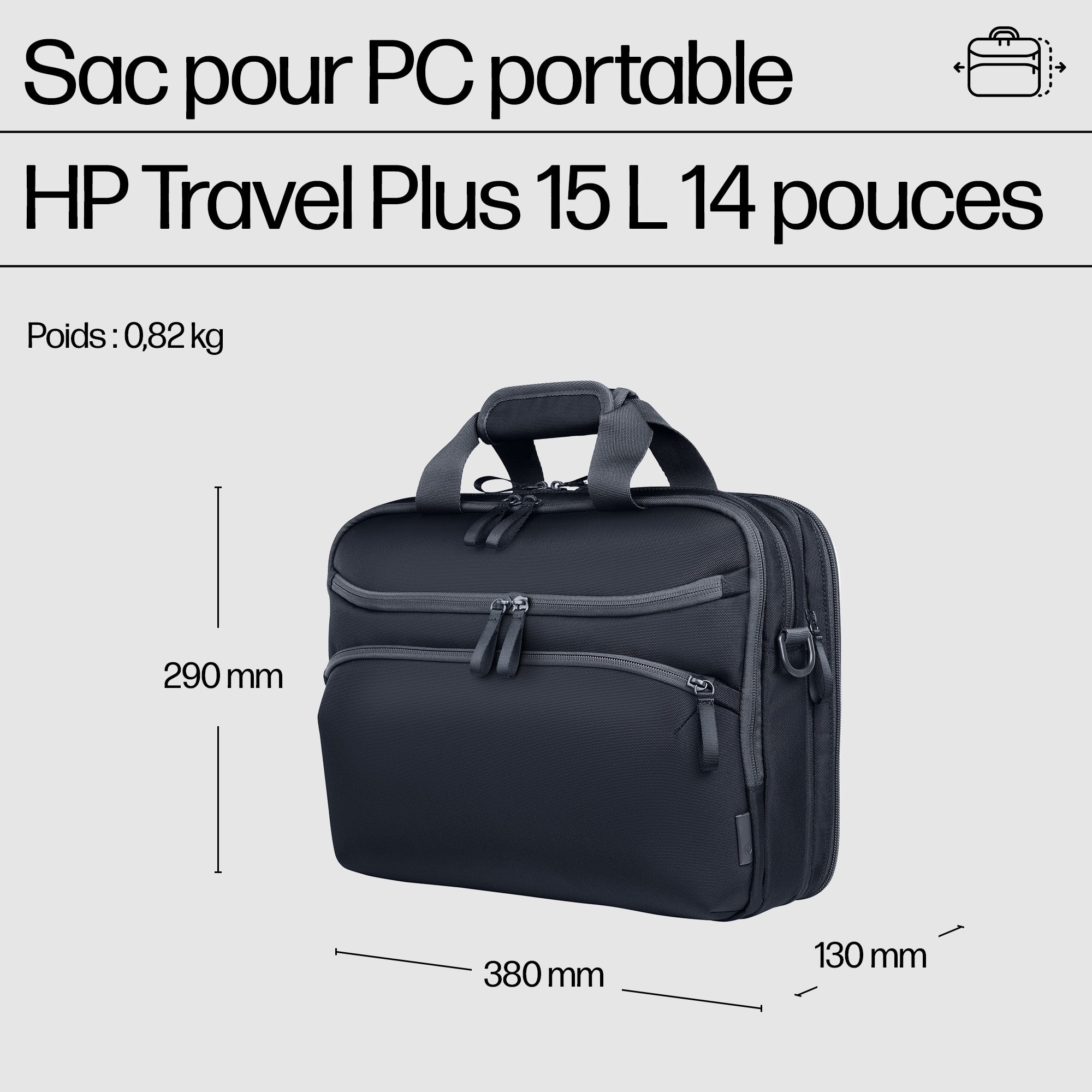 HP Travel Plus 15L 14p Laptop Bag