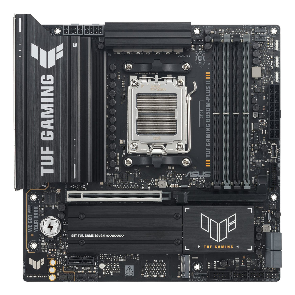 ASUS AMD TUF GAMING B850M-PLUS II Micro-ATX motherboard DDR5 PCIe 5.0 3xM.2 1xHDMI 1xDisplayPort