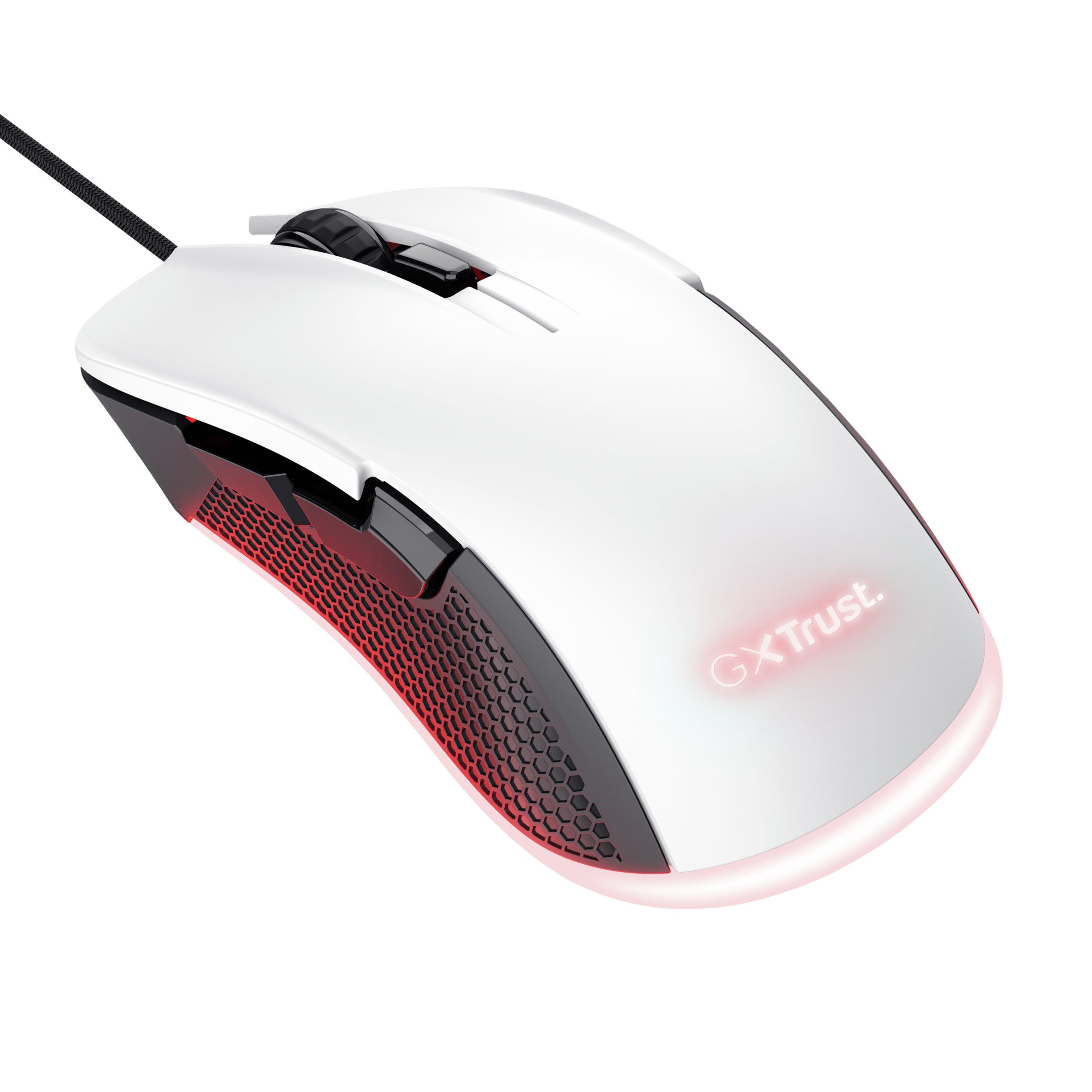 TRUST Souris gaming filaire YBAR blanche