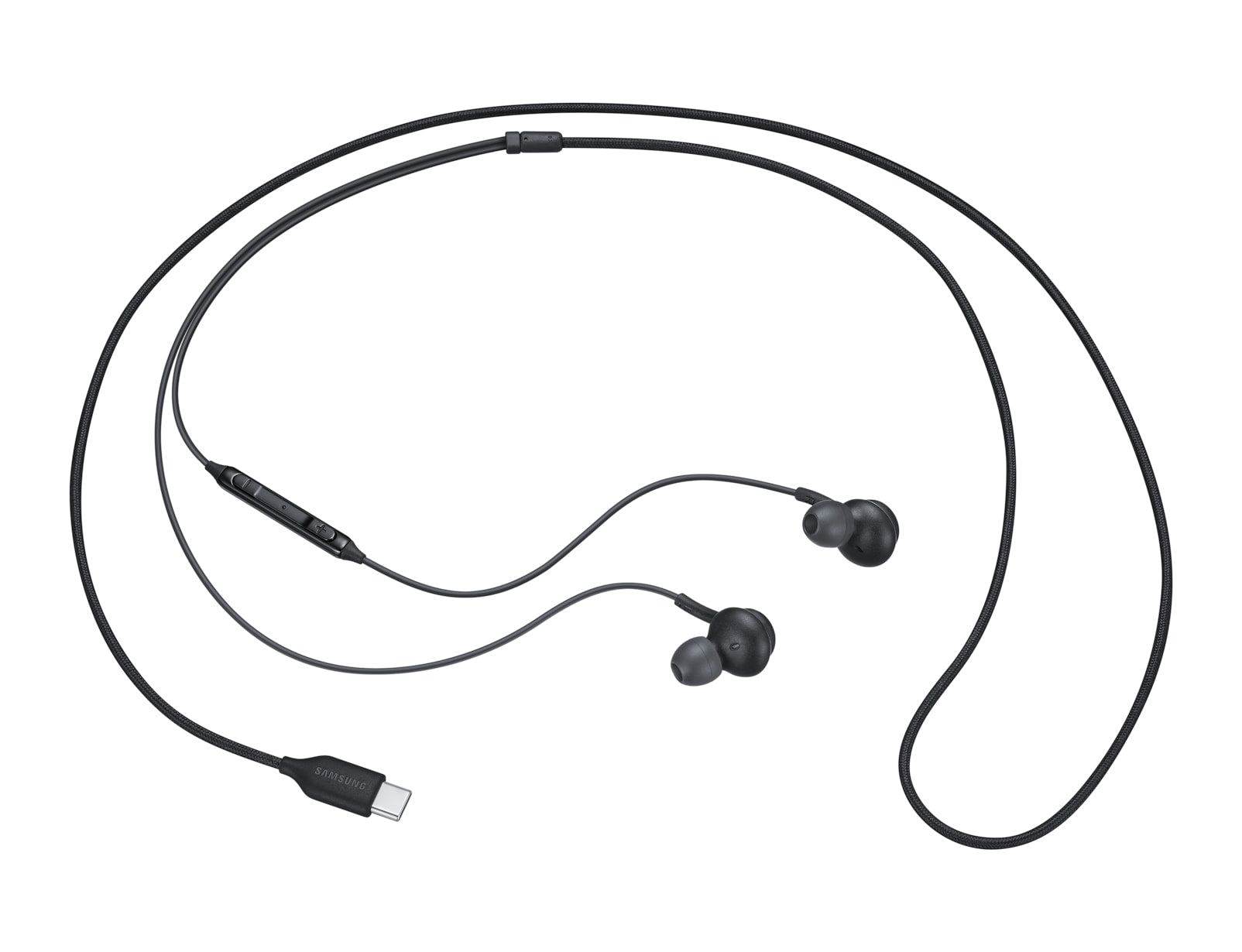 Samsung EO-IC100BBEGEU - Écouteur AKG Intra Auriculaire - Connecteur Type C, Noir, Télécommande (Emballage Original)