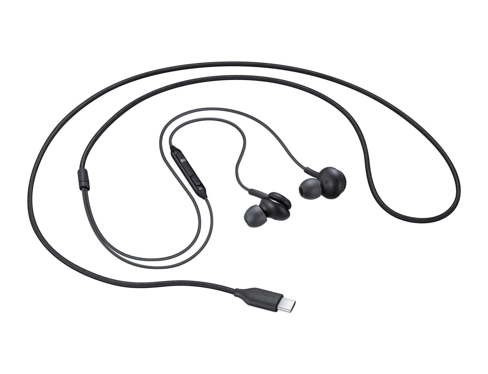 Samsung EO-IC100BBEGEU - Écouteur AKG Intra Auriculaire - Connecteur Type C, Noir, Télécommande (Emballage Original)