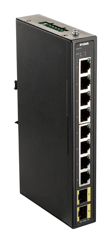 D-LINK Industrial Gigabit Unmanaged Switch 8 Ports Gigabit + 2 Ports SFP