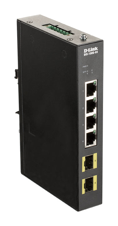 D-LINK Industrial Gigabit Unmanaged Switch 4 Ports Gigabit + 2 Ports SFP