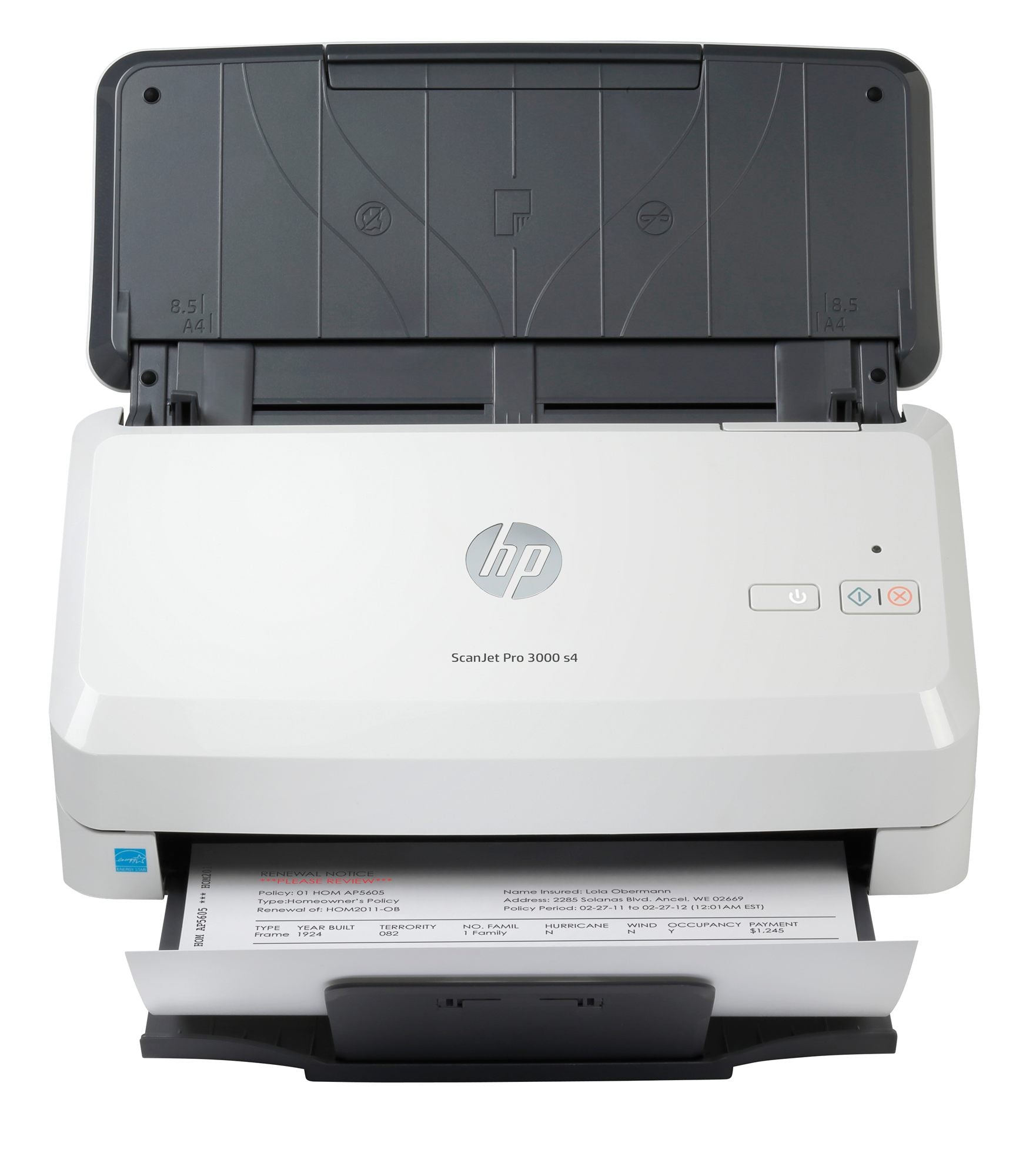HP ScanJet Pro 3000 s4 Alimentation feuille a feuille de scanner Noir, Blanc