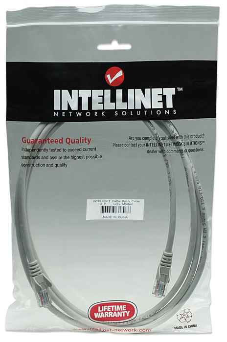 Intellinet 15m, Cat 5e UTP câble de réseau Gris Cat5e U/UTP (UTP)