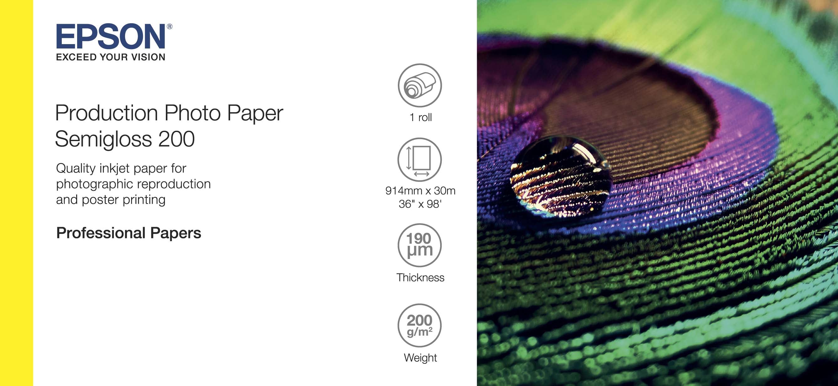 Paper/Photo Paper Semigloss 200 36"x30m
