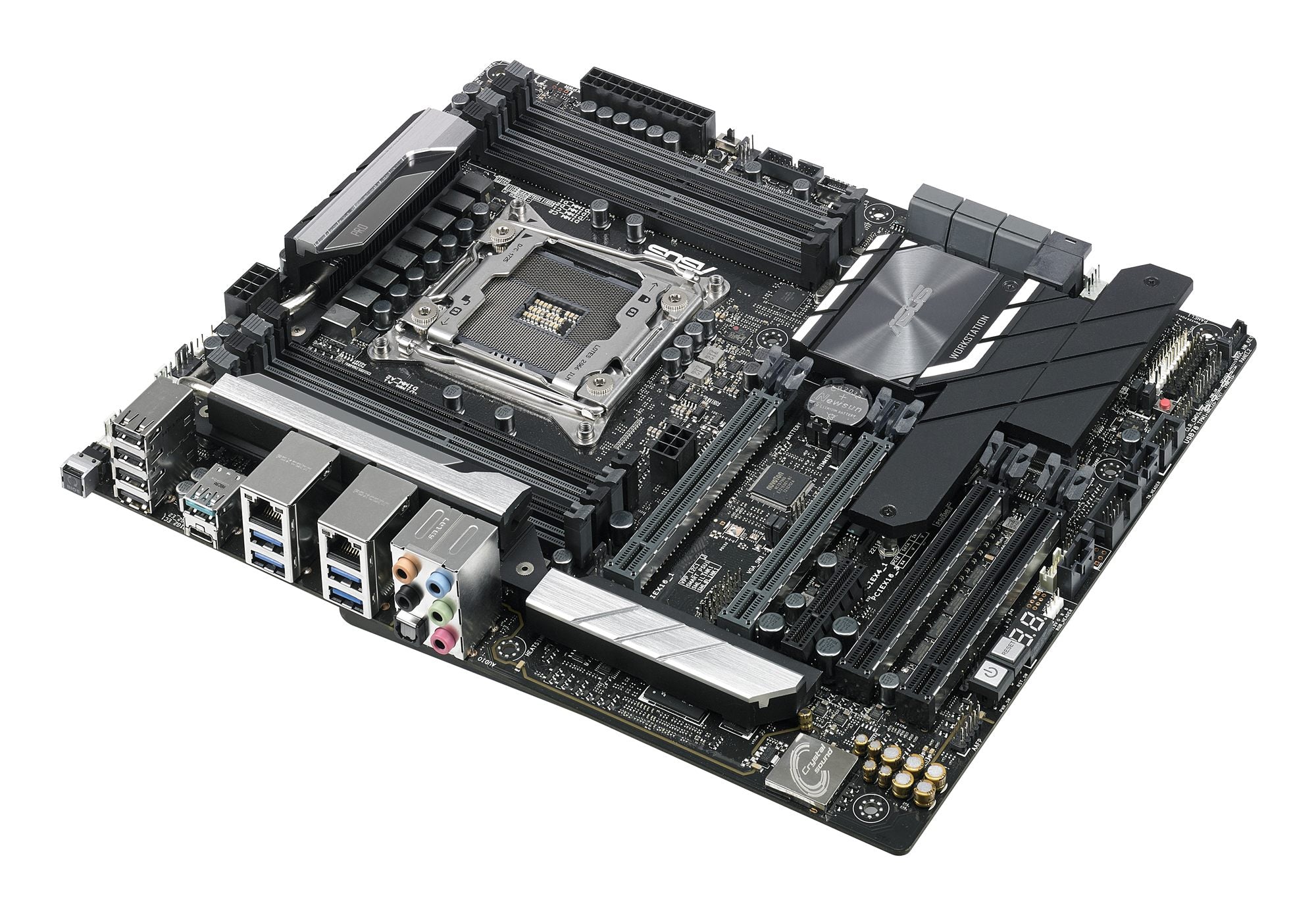 ASUS WS X299 PRO/SE LGA2066 DDR4 4133MHz dual M.2 M.2 heatsink U.2 USB 3.1 Gen 2 connectors 4xPCIe 3.0 x16 SATA 6Gb/s ATX MB