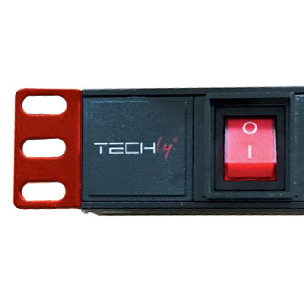 Techly I-CASE STRIP-18C20 Multiprise 19' 1U X8 - Prises Schuko
