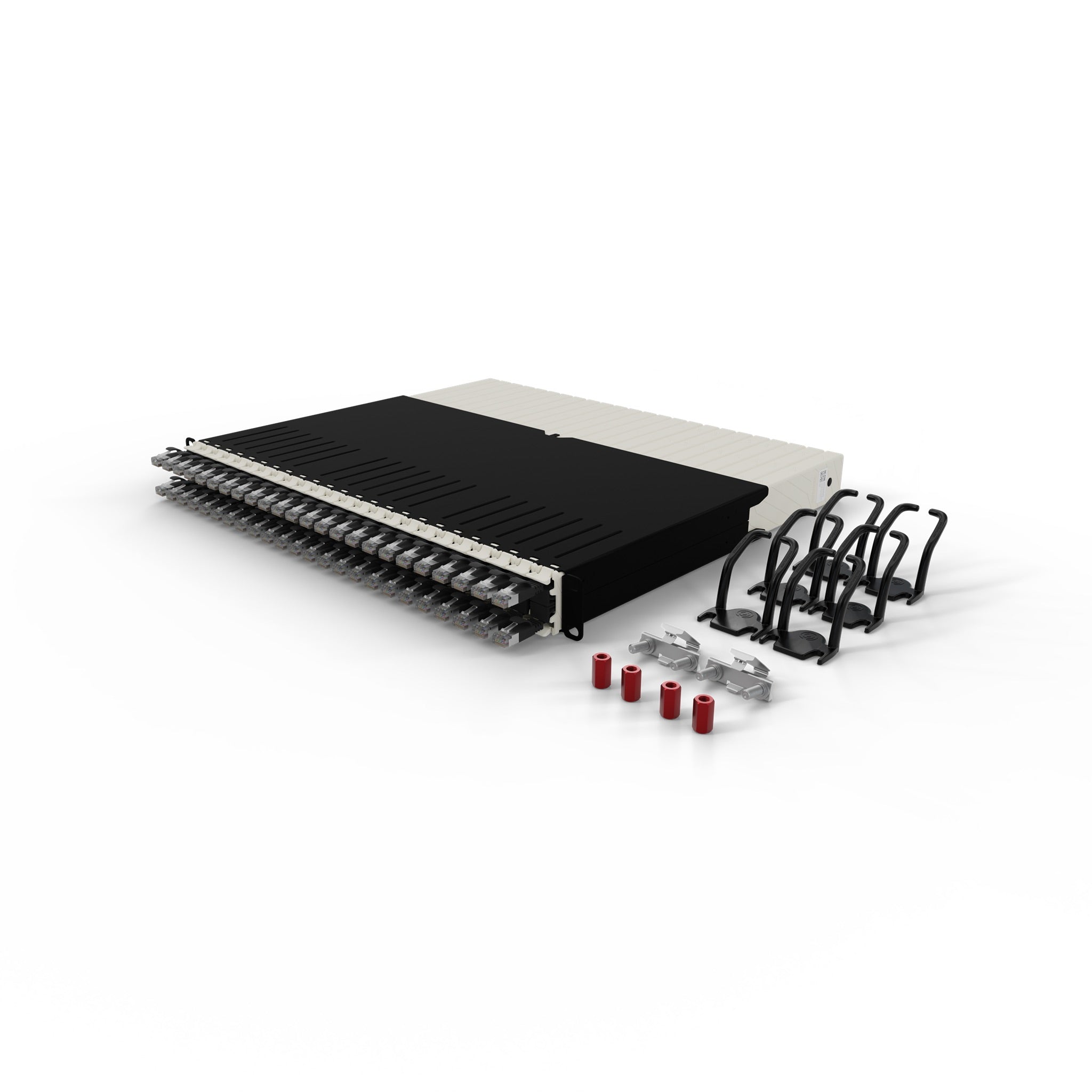 PATCHBOX ONE 24x CAT6A STP NOIR 0,8 m 8U