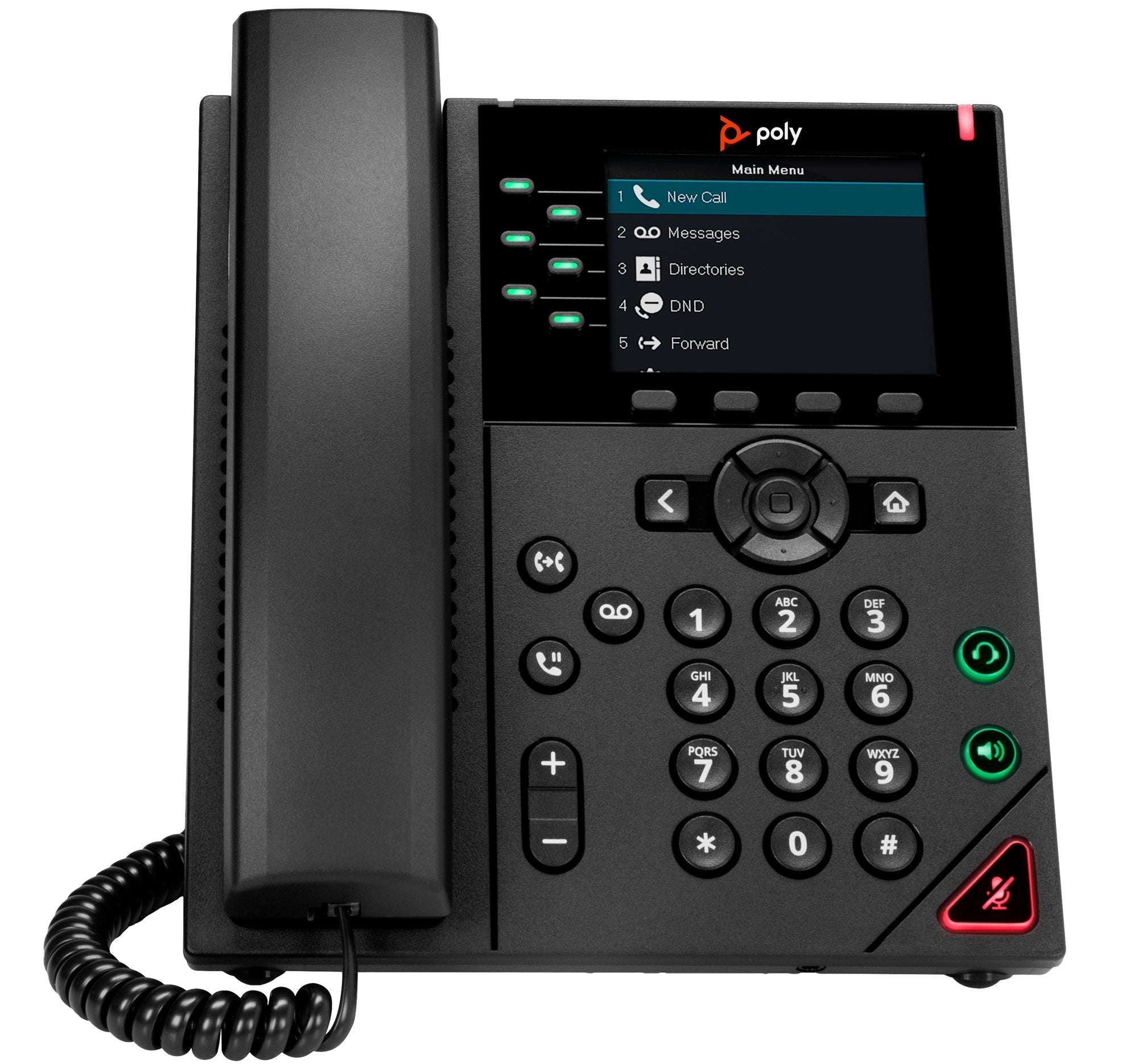 POLY VVX 350 téléphone de bureau IP PoE - 6 lignes SIP
