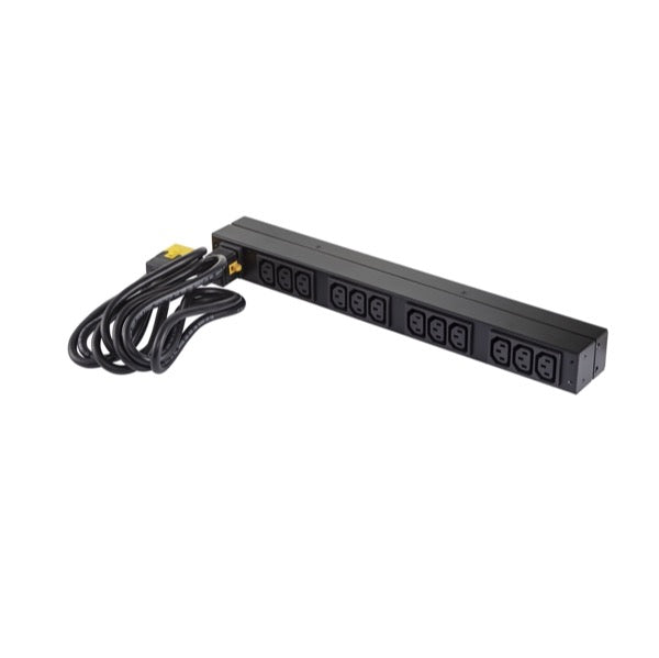 APC Basic Rack-Mount PDU Rack AC 208/230V input IEC 60320 C20 output connectors 12 power IEC 60320 C13 1U 19 2.49m cord BK