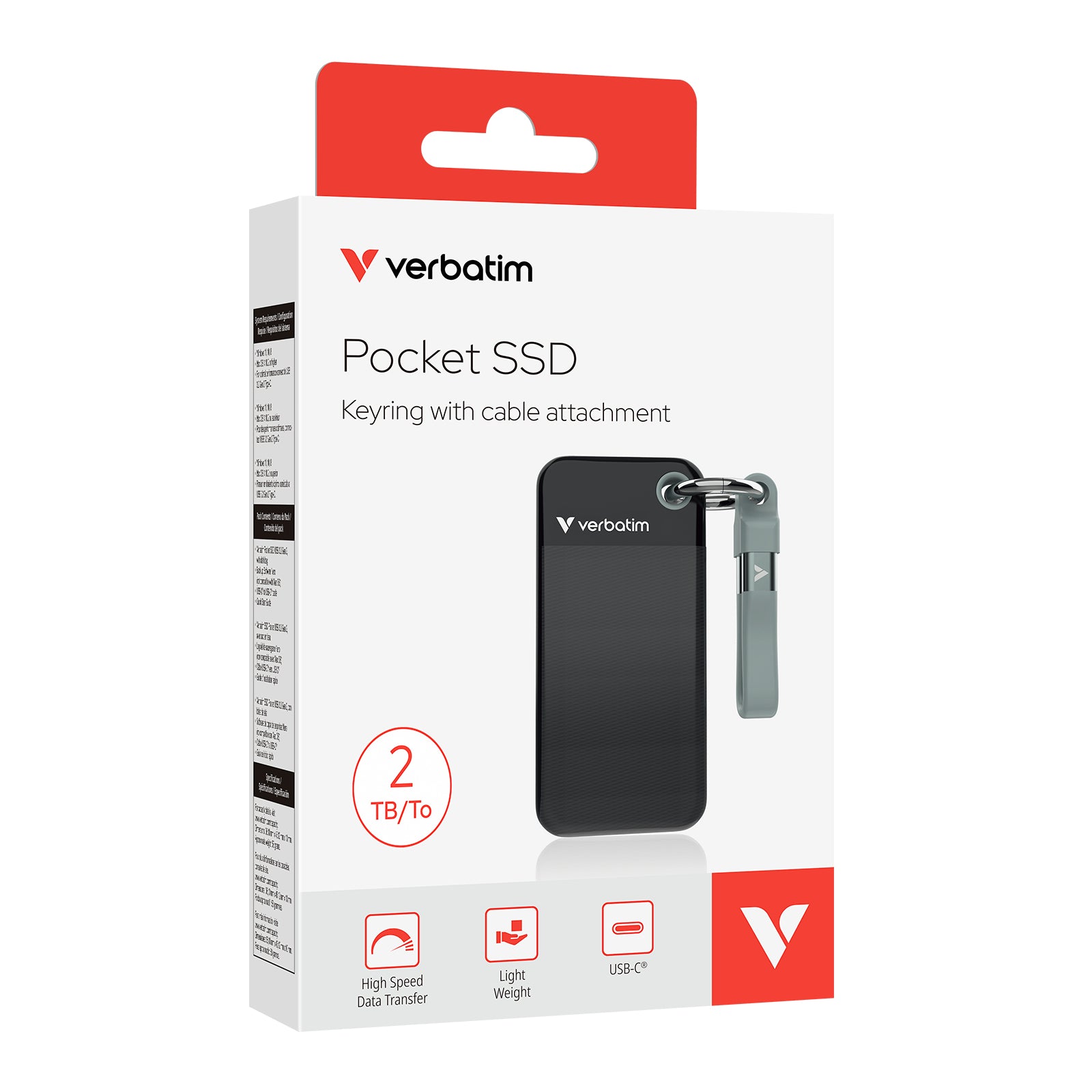 Pocket SSD USB 3.2 Gen 2 2TB Black/Grey