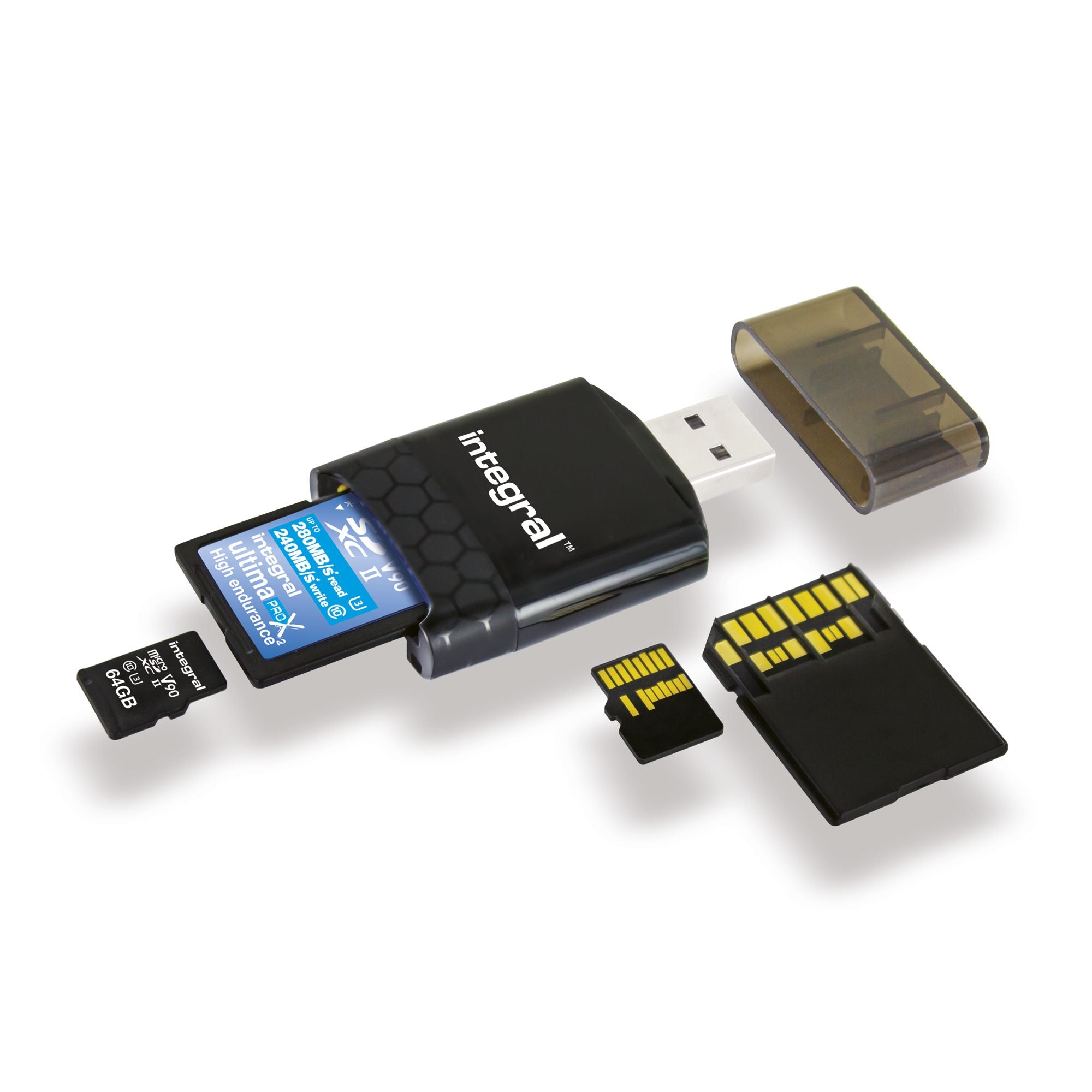 USB 3.0 Cardreader Dual Slot SD MSD UHS2