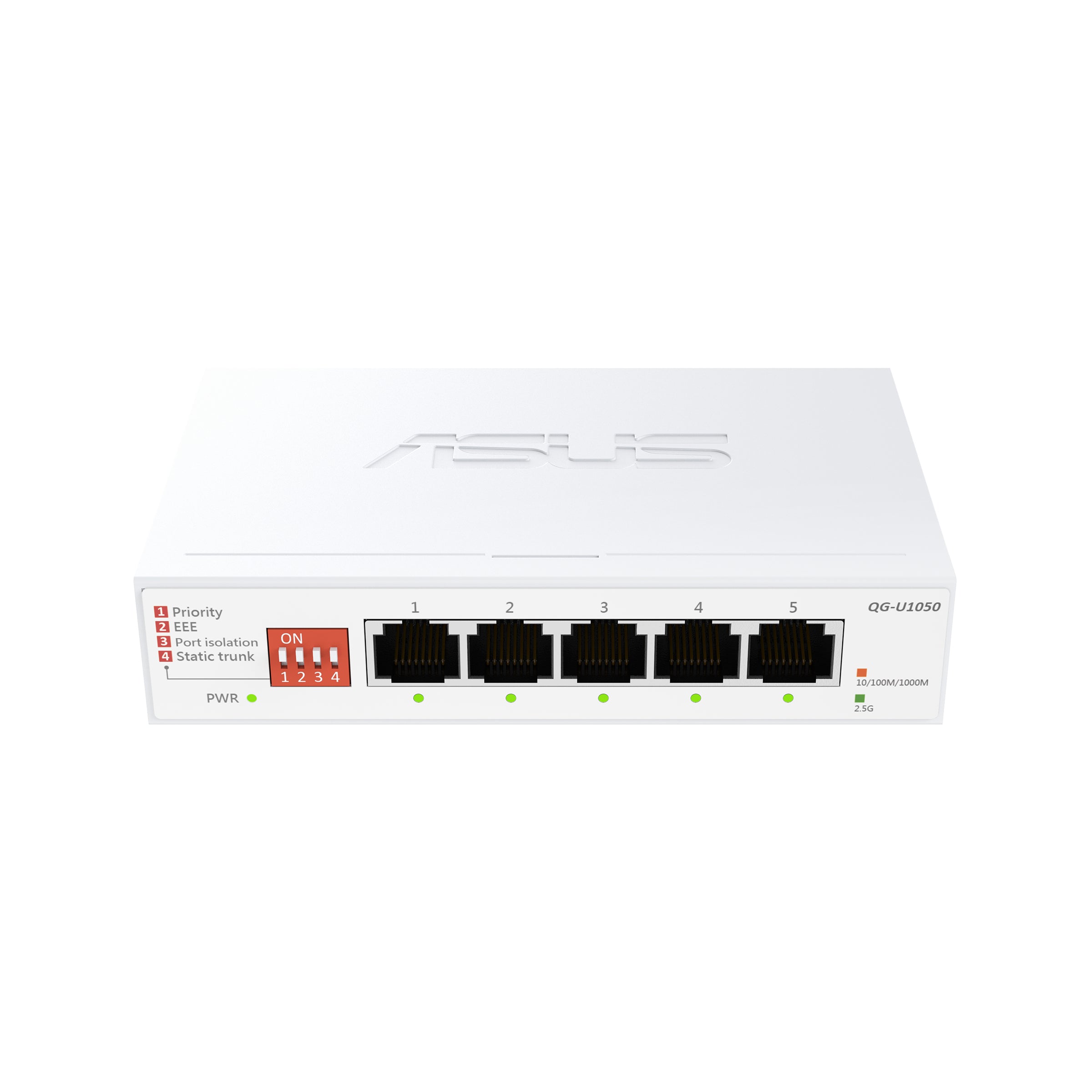 ASUS QG-U1050 commutateur non géré 5 ports 2.5 G prend en charge 4 modes intelligents concentrateur réseau domestique