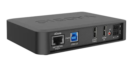 Vaddio EasyIP Dock Audio/Video Switching Station â€“ 1080p, USB 3.0, HDMI, Dante â€“ for IP-based AV integration in professional environments.