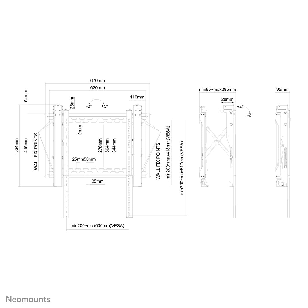Flat Screen Wall Mount for video walls