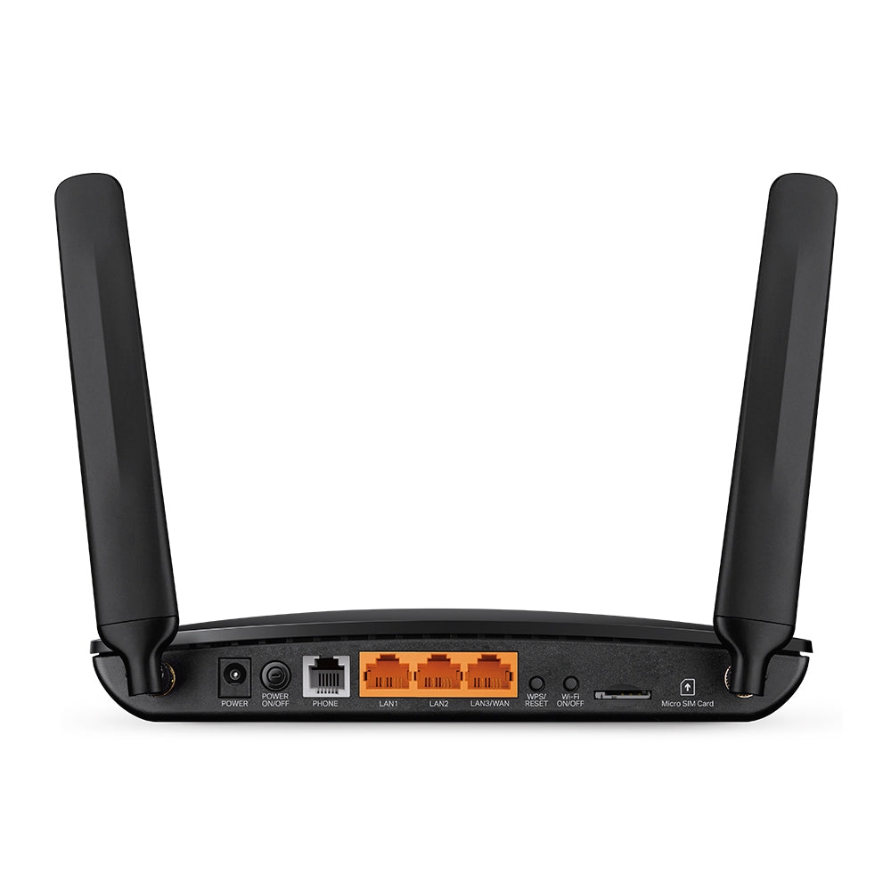 TP-LINK 300Mbps Wireless N 4G LTE Telephony Router 2xAntennas 2xFast Ethernet LAN Ports 1xFast Ethernet WAN/LAN Port