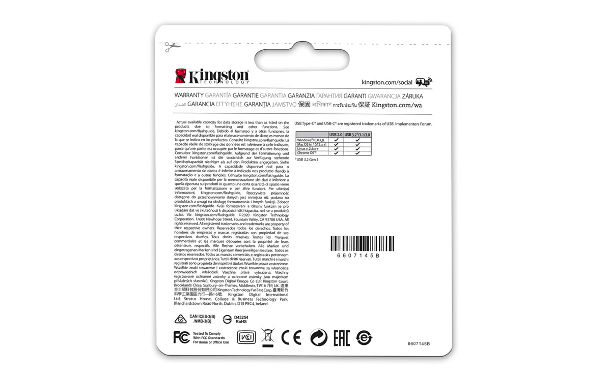 KINGSTON 64Go DataTraveler microDuo 3C 200MB/s dual USB-A + USB-C