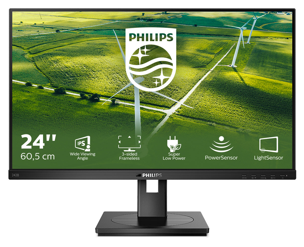 PHILIPS 242B1G/00 23.8p IPS FHD 1920x1080 1000:1 250cd/m2 75Hz 4ms D-Sub DVI HDMI 1xUSB-B 4xUSB 3.2