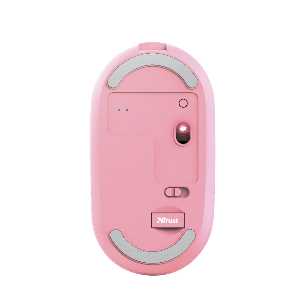 TRUST Souris sans fil PUCK Ultra-plate rechargeable - Rose