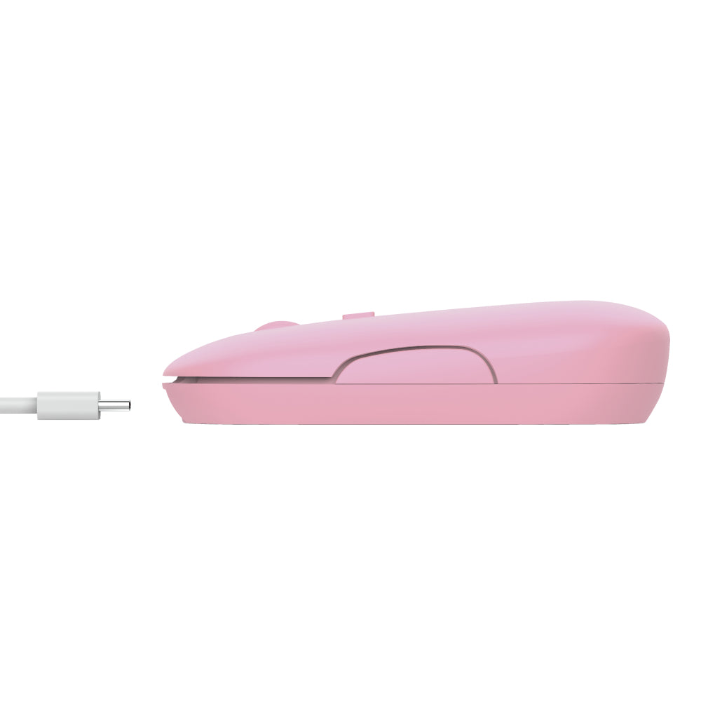 TRUST Souris sans fil PUCK Ultra-plate rechargeable - Rose