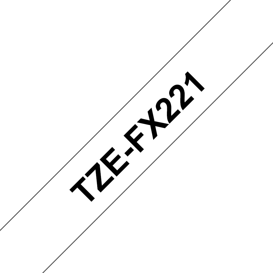 BROTHER P-TOUCH TZE-FX221 noir sur blanc 9mm